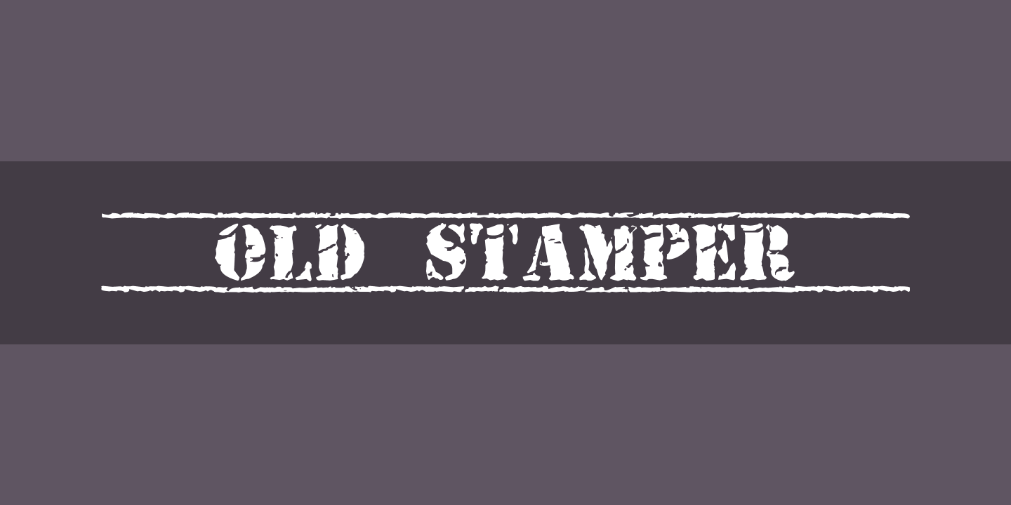 Beispiel einer Old Stamper Regular-Schriftart